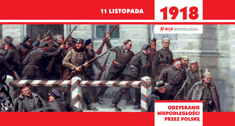 Materiały promocyjne związane ze&nbsp;stuleciem odzyskania przez&nbsp;Polskę niepodległości
