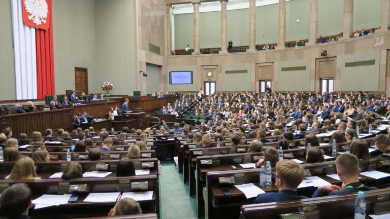 widok ogólny sali sejmowej