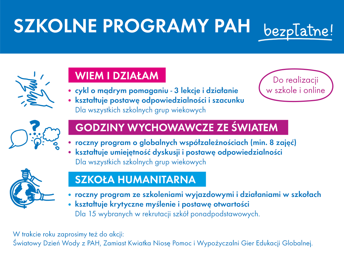 Zgłoś się do&nbsp;programów szkolnych PAH