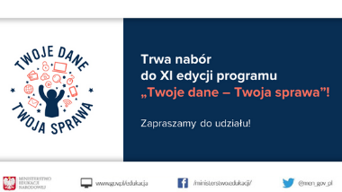 Trwa nabór do&nbsp;XI edycji programu „Twoje dane – Twoja sprawa”!