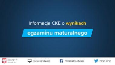 Informacja CKE o&nbsp;wynikach egzaminu maturalnego