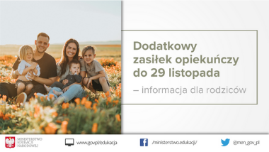 Dodatkowy zasiłek opiekuńczy do&nbsp;29 listopada – informacja dla rodziców