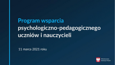 Program wsparcia psychologiczno-pedagogicznego dla uczniów i&nbsp;nauczycieli w&nbsp;pandemii