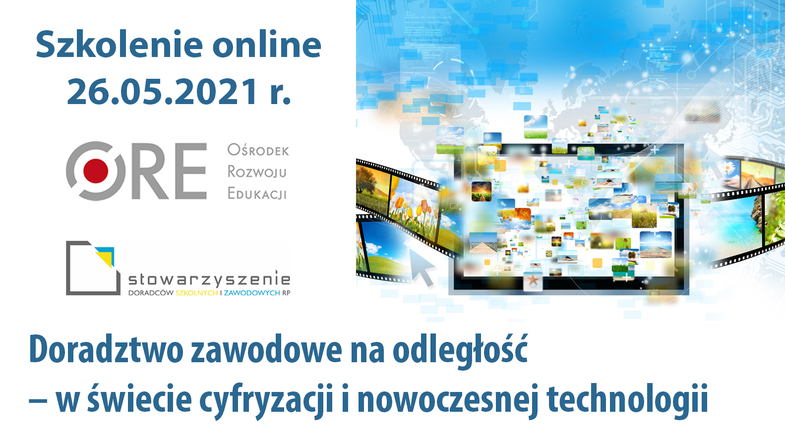 Szkolenie on-line „Doradztwo zawodowe na&nbsp;odległość – w&nbsp;świecie cyfryzacji i&nbsp;nowoczesnej technologii”