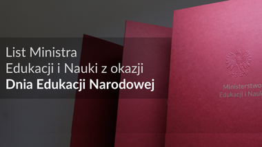 List ministra Przemysława Czarnka z&nbsp;okazji Dnia Edukacji Narodowej