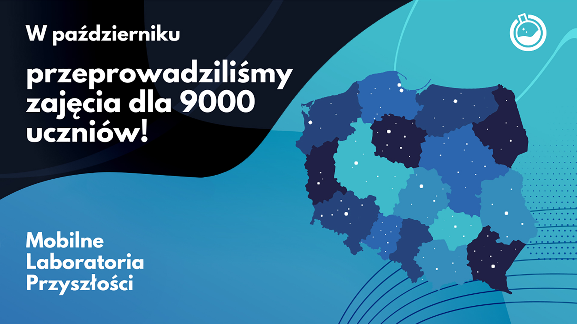 W&nbsp;październiku Mobilne Laboratoria Przyszłości odwiedziły ponad 150 szkół i&nbsp;dotarły do&nbsp;9000 uczniów!