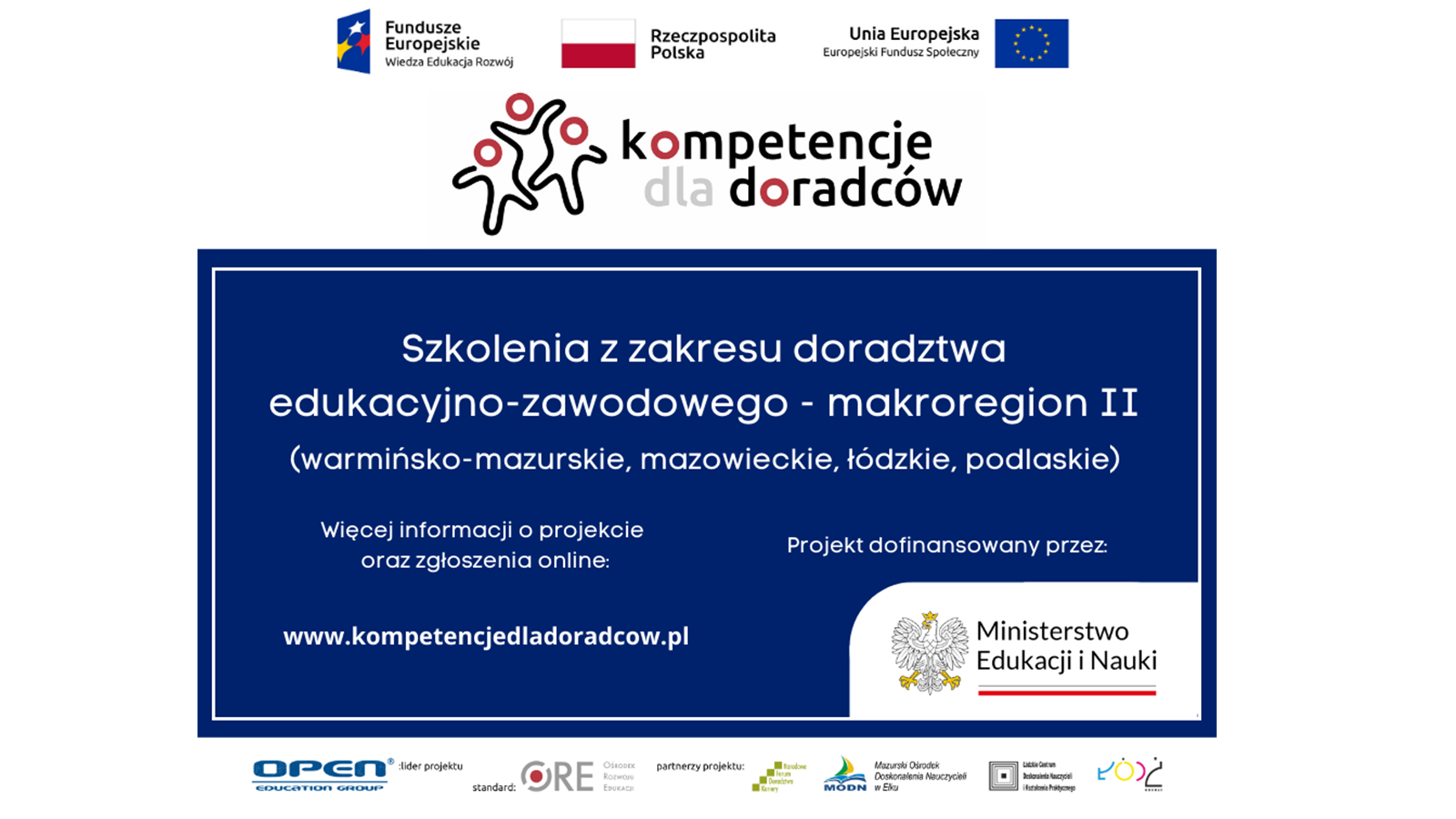 Szkolenie z&nbsp;zakresu doradztwa edukacyjno-zawodowego – makroregion II