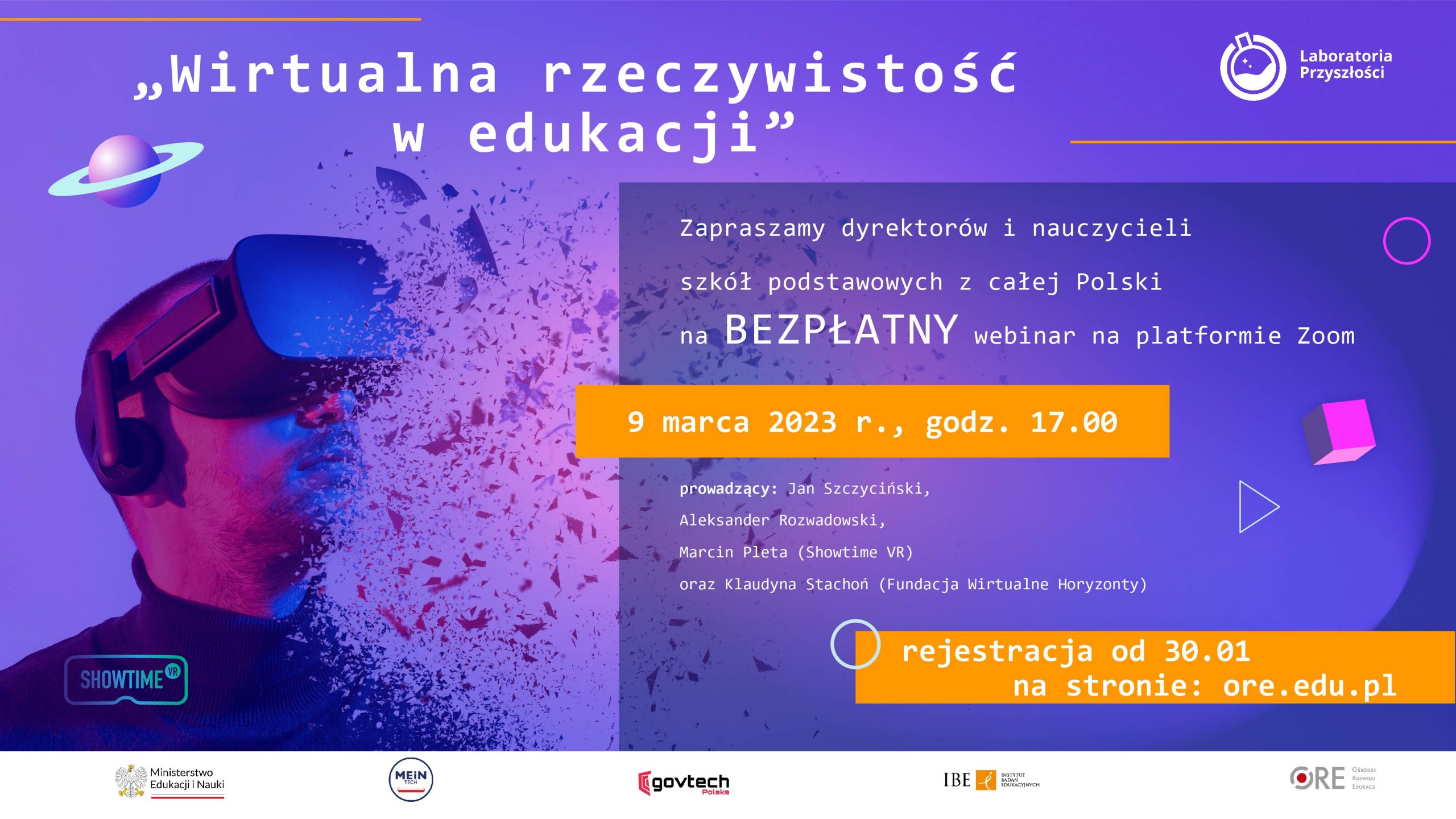 Webinar dla nauczycieli szkół podstawowych „Wirtualna rzeczywistość w&nbsp;edukacji – wprowadzenie i&nbsp;przykłady zastosowań”