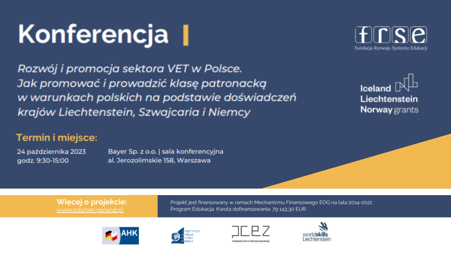Konferencja: Rozwój i&nbsp;promocja sektora VET w&nbsp;Polsce