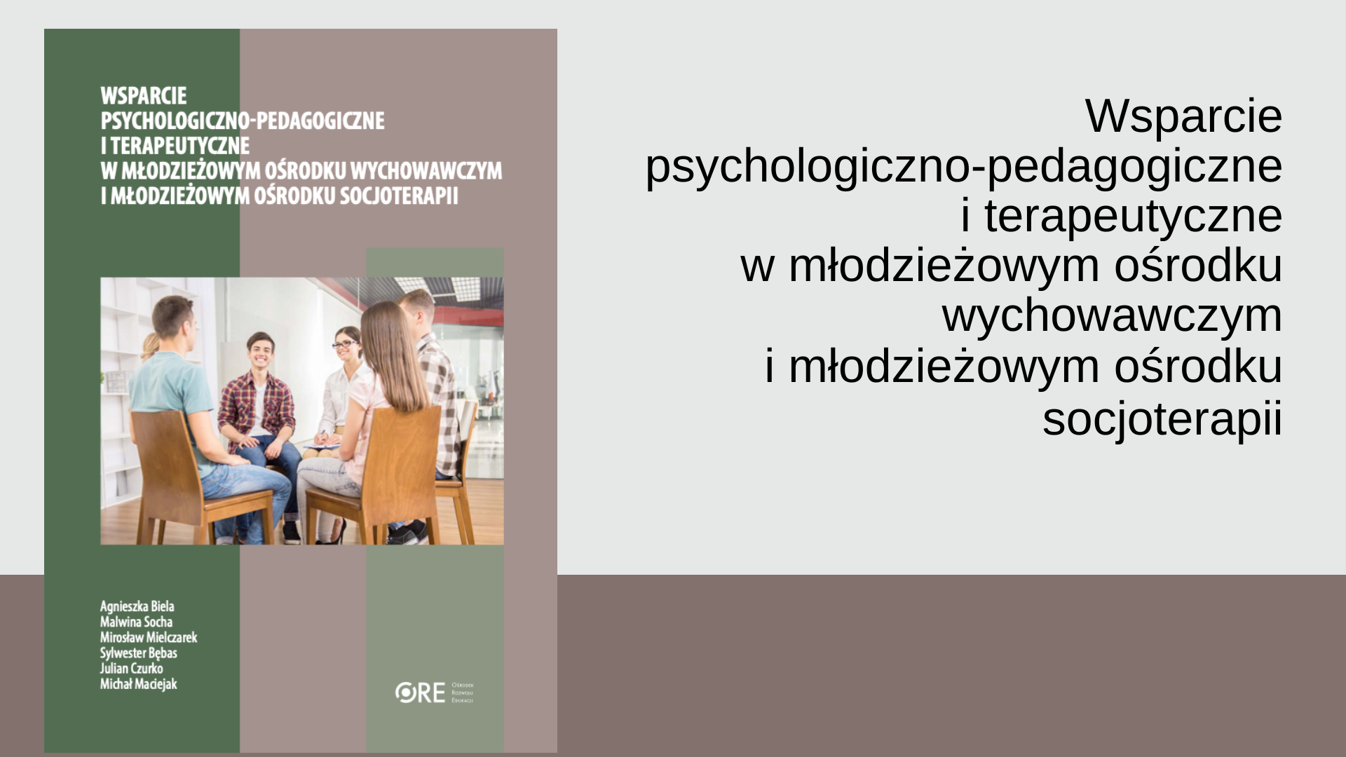 Poradnik. Wsparcie psychologiczno-pedagogiczne i&nbsp;terapeutyczne w&nbsp;młodzieżowym ośrodku wychowawczym i&nbsp;młodzieżowym ośrodku socjoterapii