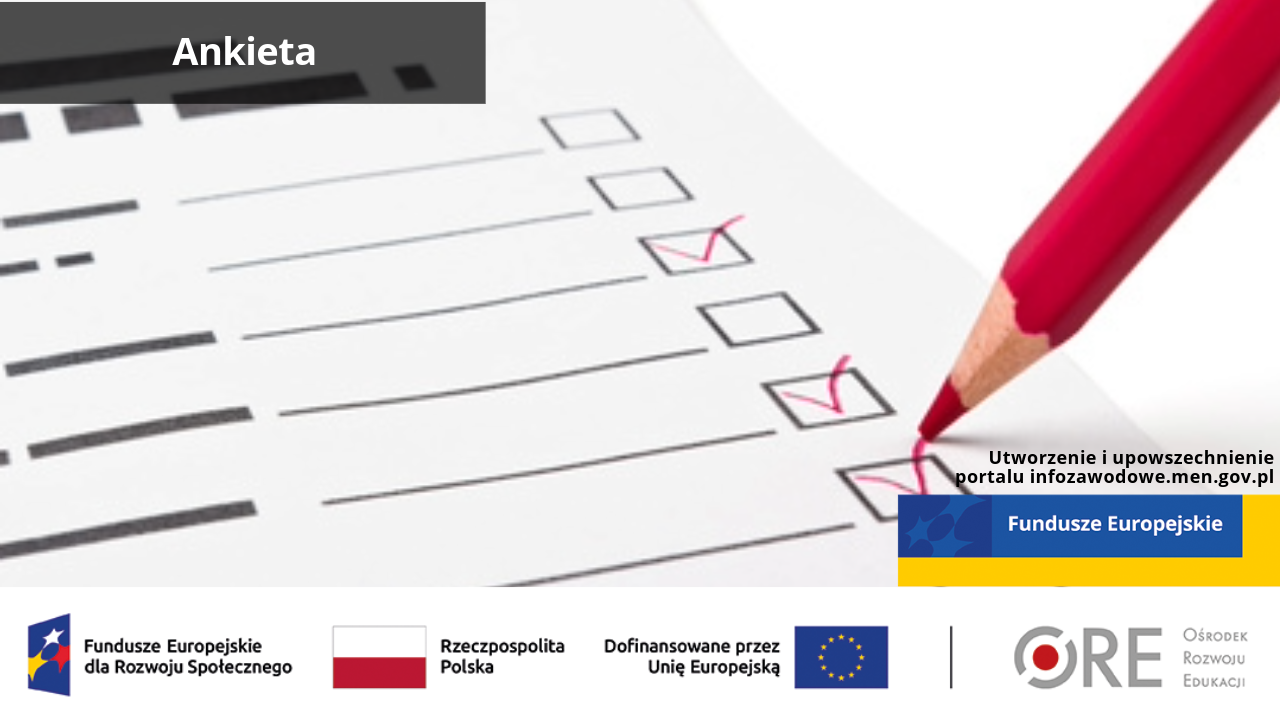 Ankieta dla doradców zawodowych i&nbsp;nauczycieli kształcenia zawodowego