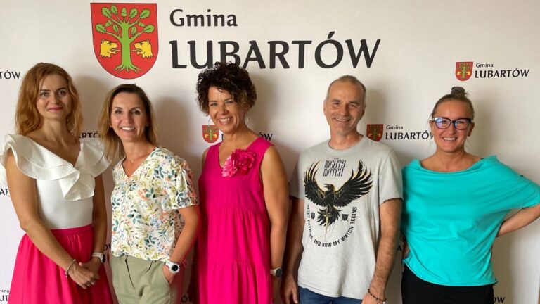 Spotkanie doradcze w Urzędzie Gminy Lubartów, od lewej Justyna Rycwniak, Anna Pawełas, Anita Kusio, Robert Kozak, Zofia Domaradzka-Grochowalska