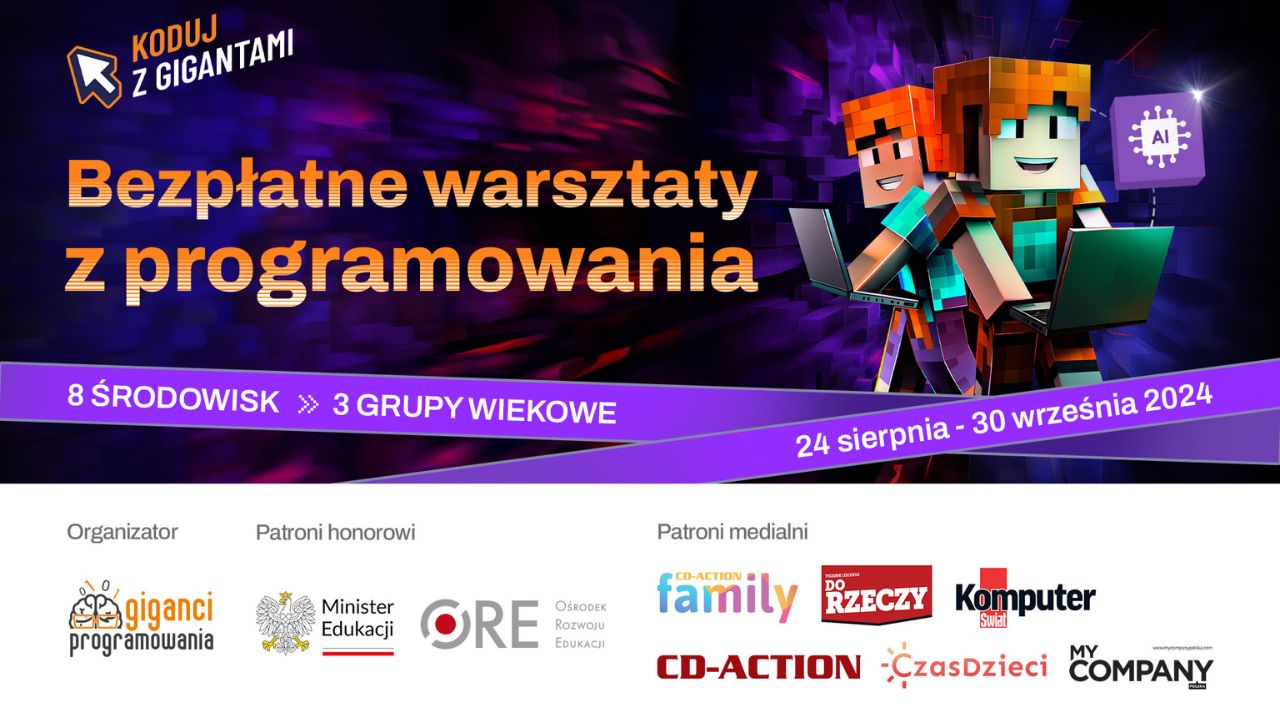 Warsztaty z&nbsp;programowania „Koduj z&nbsp;Gigantami”