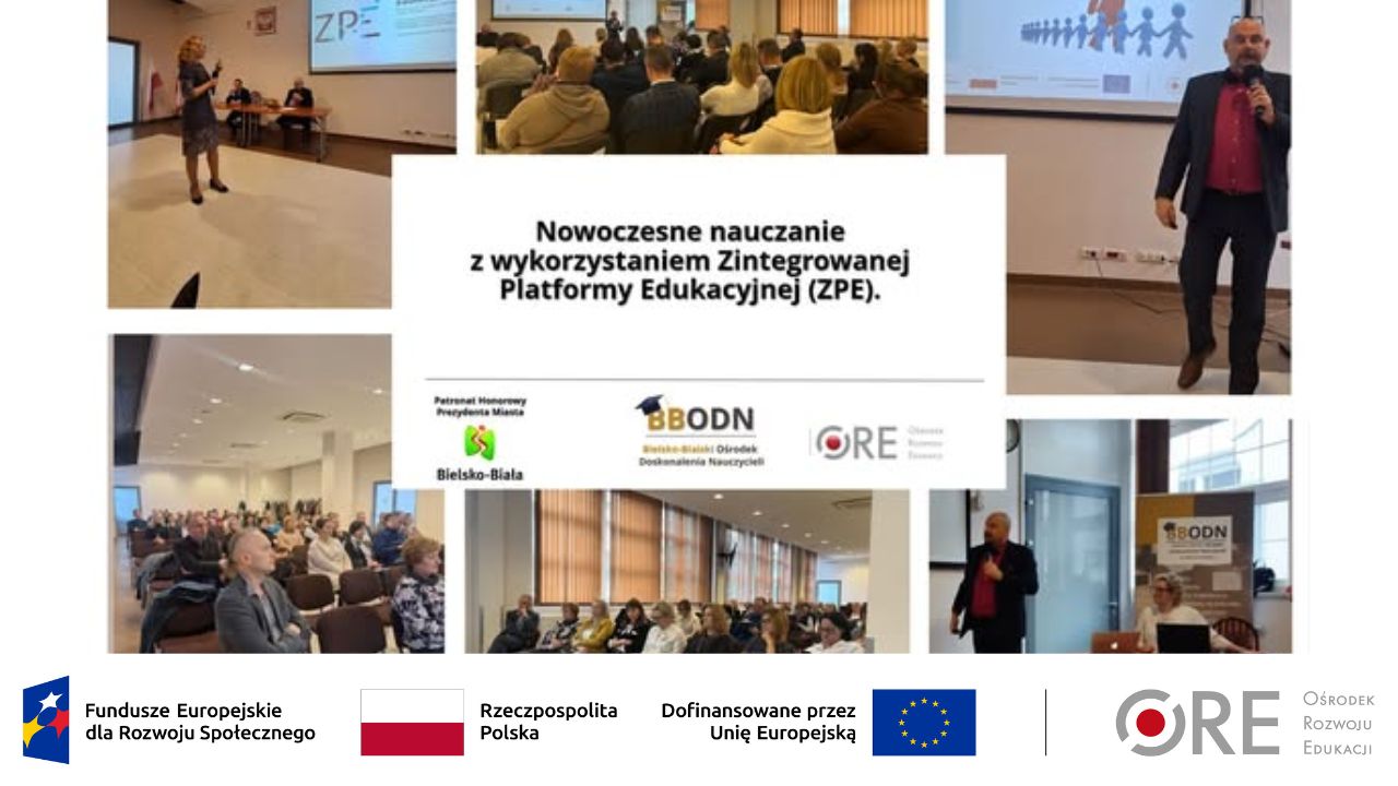 Konferencja „Nowoczesne nauczanie z&nbsp;wykorzystaniem Zintegrowanej Platformy Edukacyjnej”