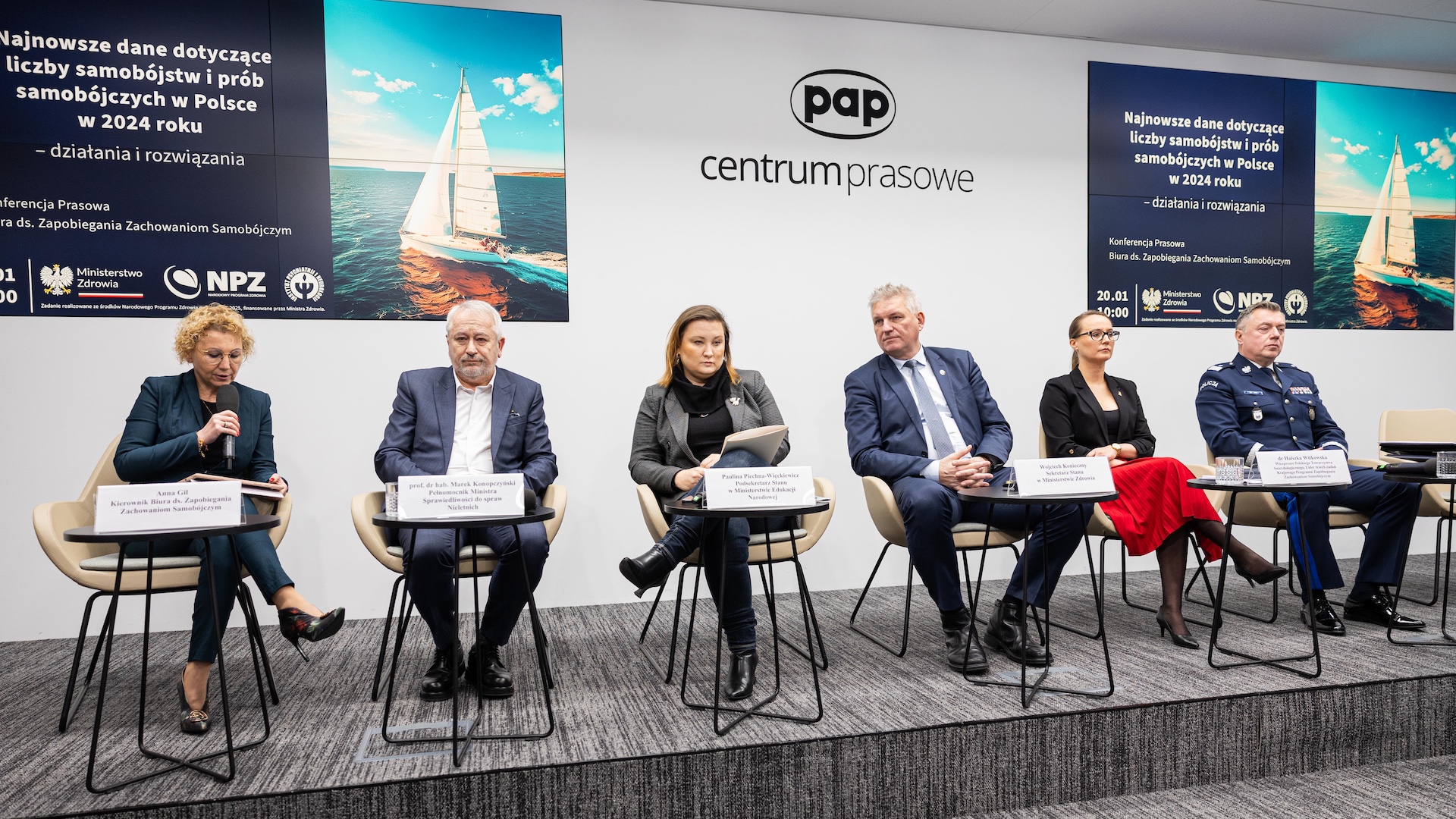 Konferencja „Najnowsze dane dotyczące liczby samobójstw i&nbsp;prób samobójczych w&nbsp;Polsce w&nbsp;2024 roku – działania i&nbsp;rozwiązania”