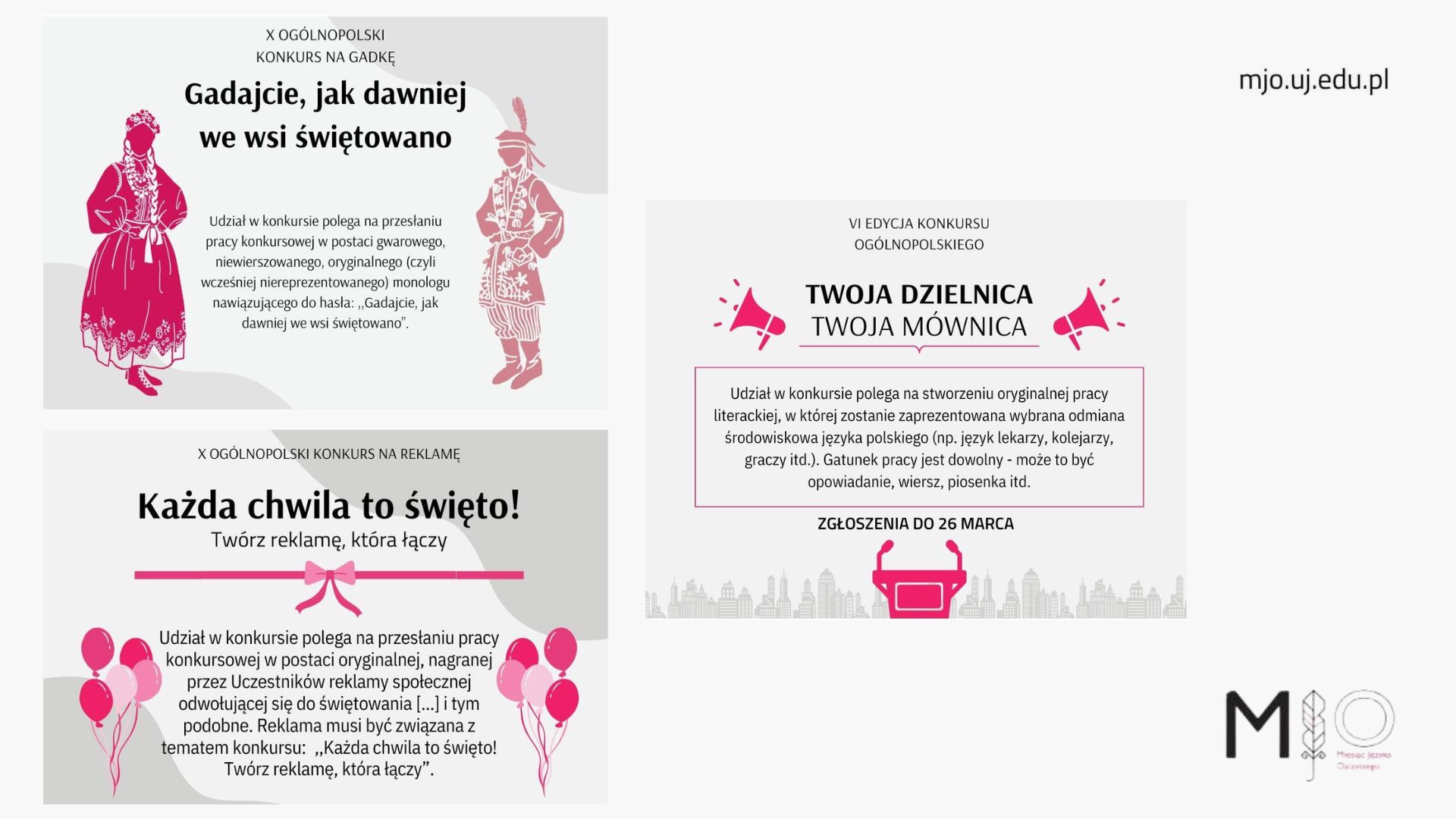 Konkursy dla uczniów w&nbsp;ramach Miesiąca Języka Ojczystego