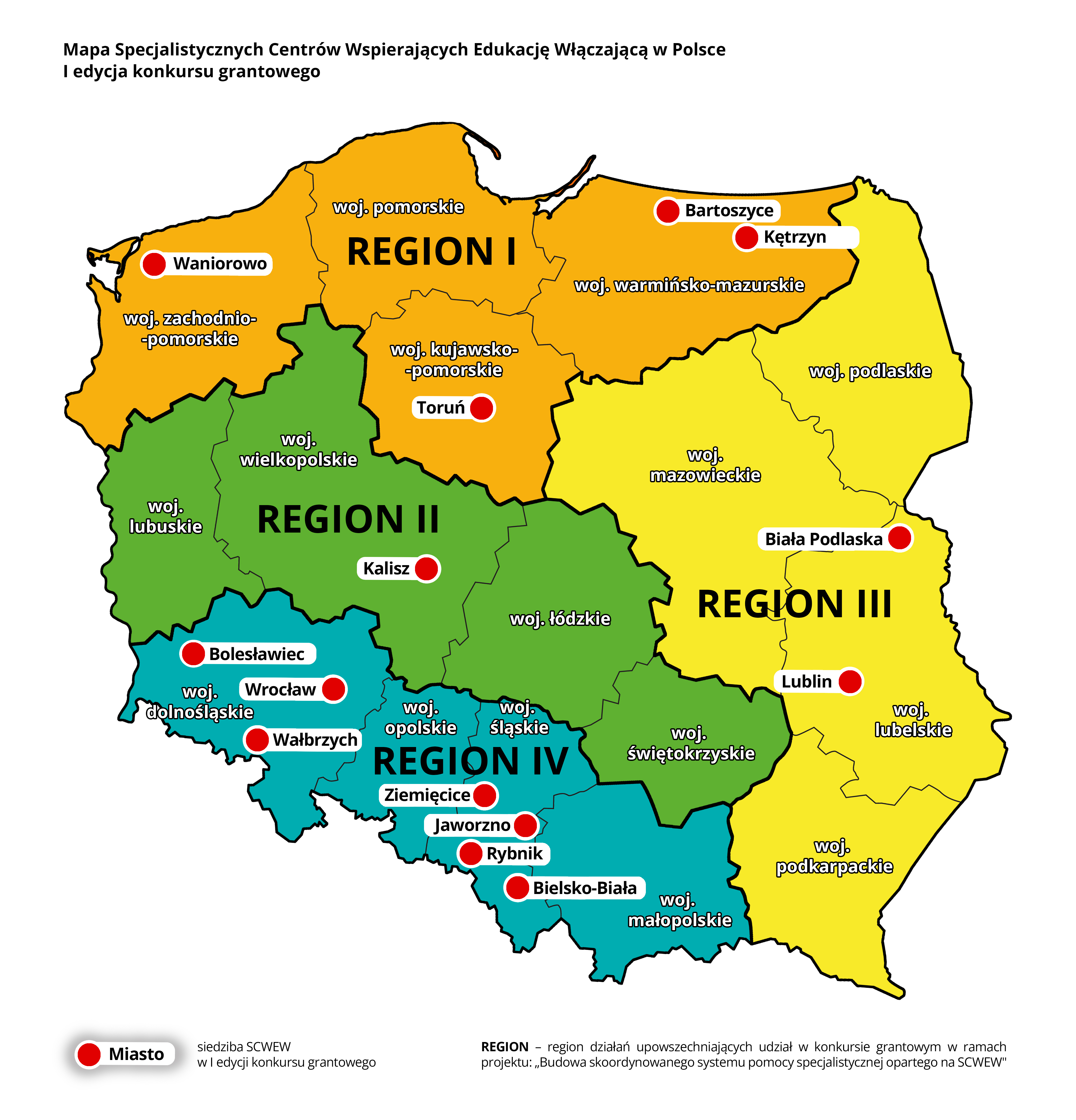 Zakładka „SCWEW w działaniu” – informacje o 14 specjalistycznych centrach