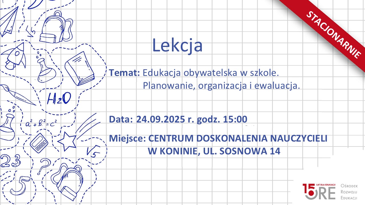 Szkolenie „Edukacja obywatelska w&nbsp;szkole. Planowanie, organizacja i&nbsp;ewaluacja”