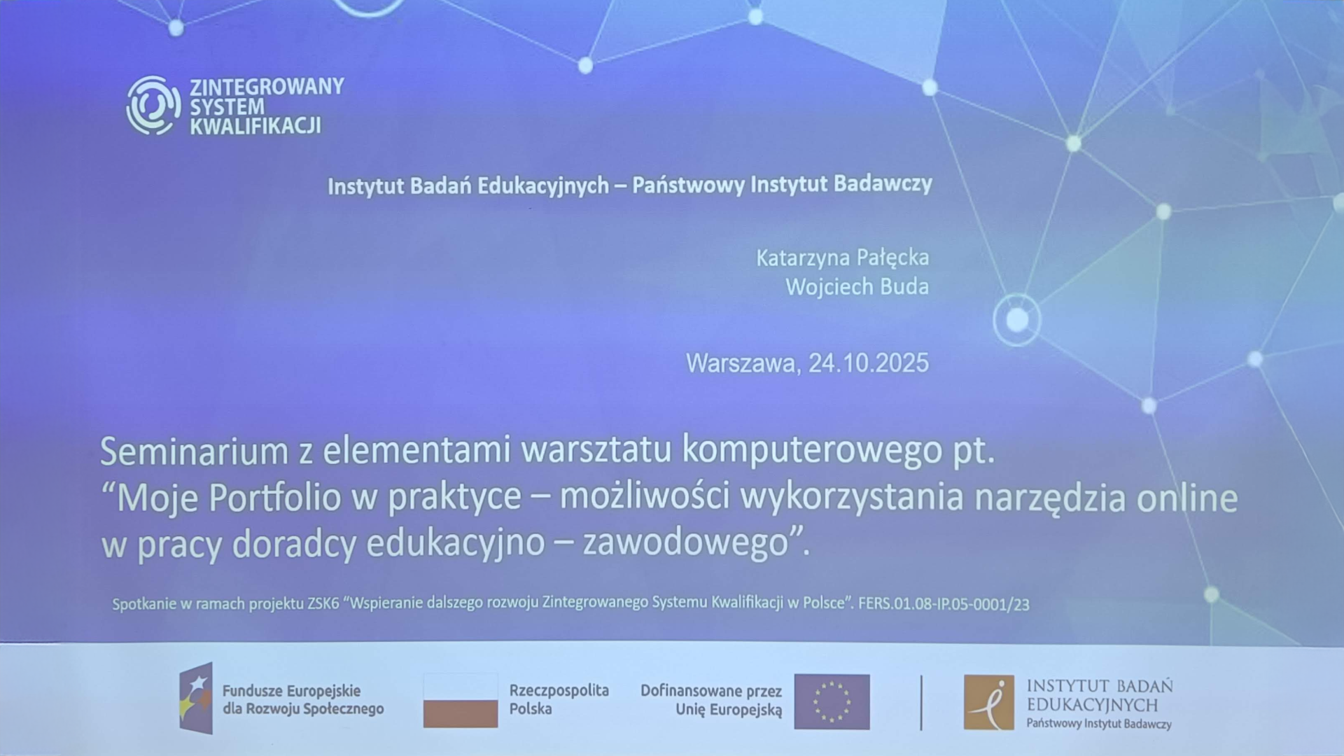 Seminarium „Moje Portfolio w&nbsp;praktyce – możliwości wykorzystania narzędzia online w&nbsp;pracy doradcy edukacyjno-zawodowego”