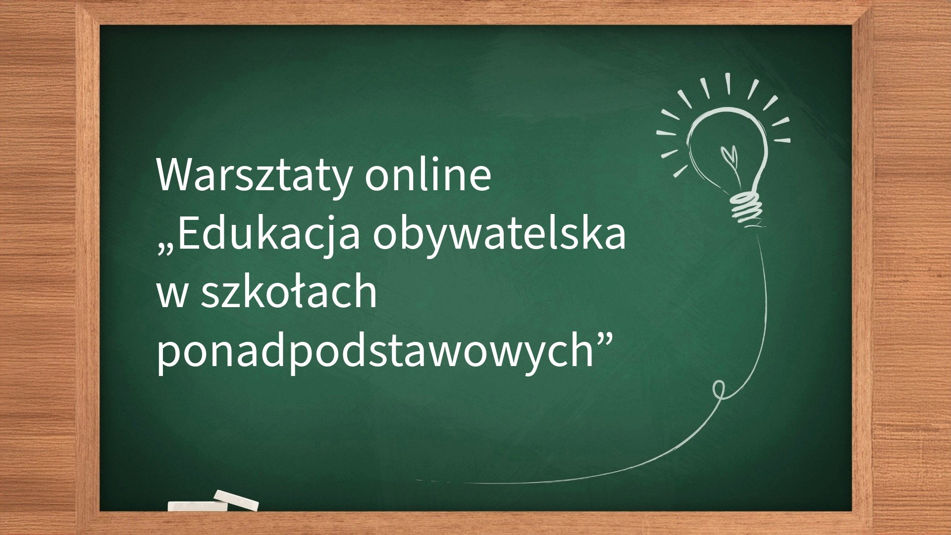 Warsztaty online „Edukacja obywatelska w&nbsp;szkołach ponadpodstawowych”