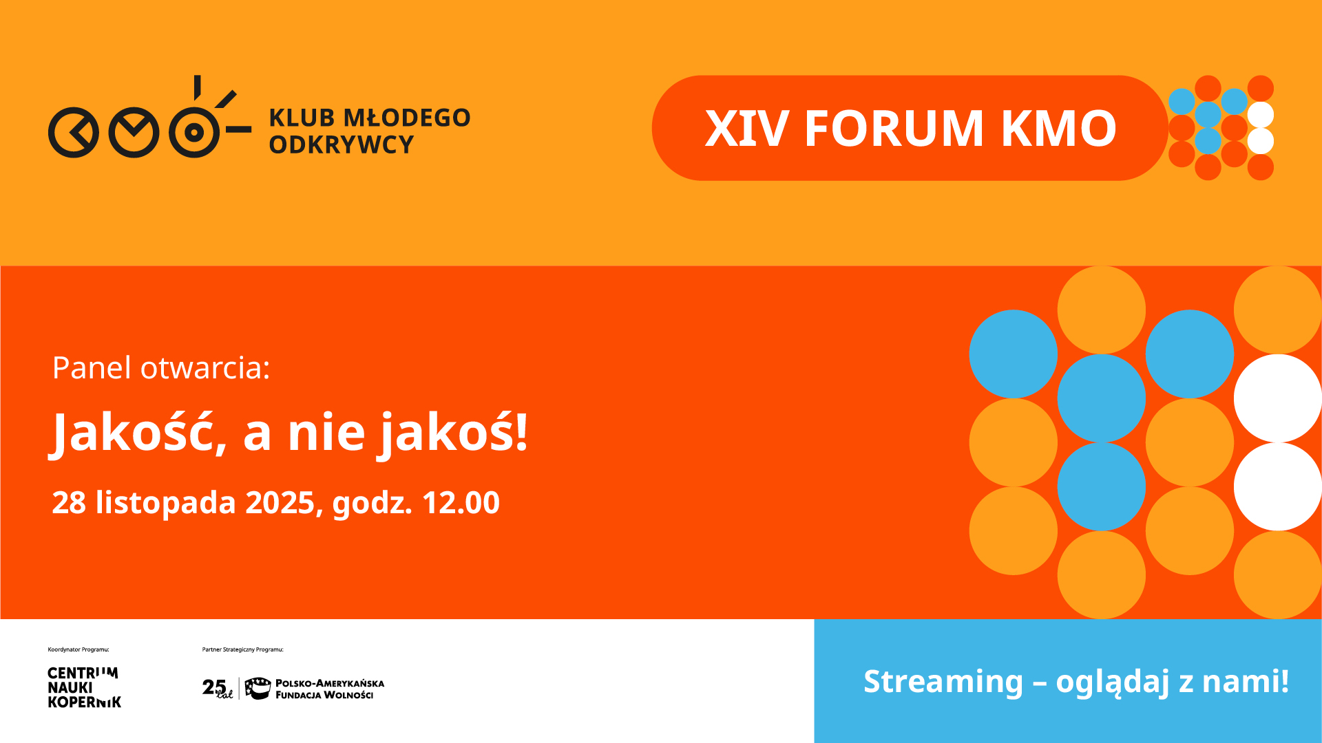 XIV Forum Klubów Młodego Odkrywcy w&nbsp;Centrum Nauki Kopernik
