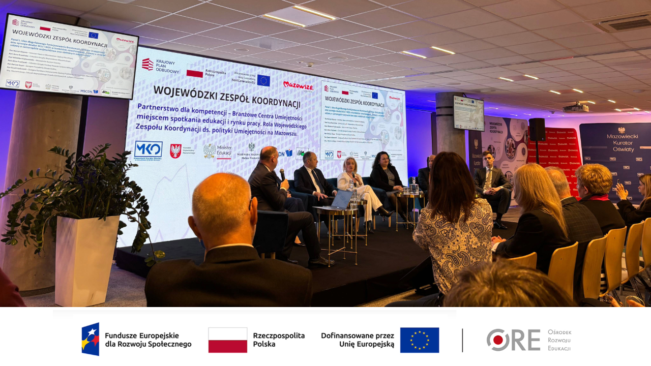 Udział zespołu projektowego w konferencji o branżowych centrach umiejętności i współpracy edukacji z rynkiem pracy na Mazowszu