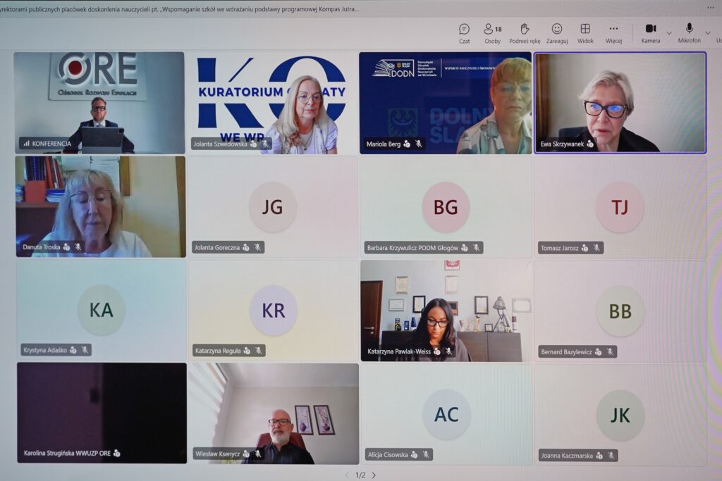 Uczestnicy spotkania online