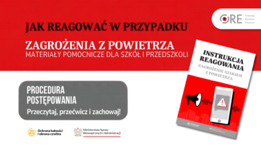 Procedura postępowania na&nbsp;wypadek zagrożenia z&nbsp;powietrza – materiały pomocnicze dla szkół i&nbsp;przedszkoli
