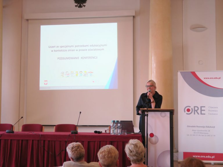 Zamknięcie konferencji przez wicedyrektor ORE Marzennę Habib